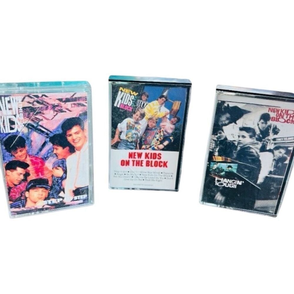 Vintage New Kids on the Block NKOTB Hangin Tough Step By Step Cassette Tape Lot